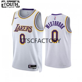 Dres Los Angeles Lakers Russell Westbrook 0 Nike 2022-23 Association Edition Bijela Swingman - Dječji